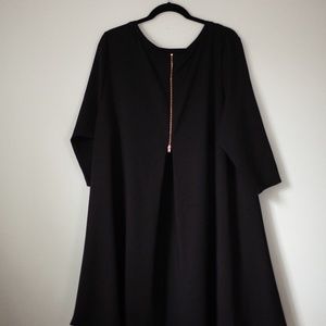 Ashley nell Tipton for boutique 3x black dress 3/4 sleeves, 2 pockets, rose gold